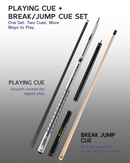 【PD】CRICAL Pro Taper Carbon Fiber Pool Cue Set with Maple Jump Break Cue