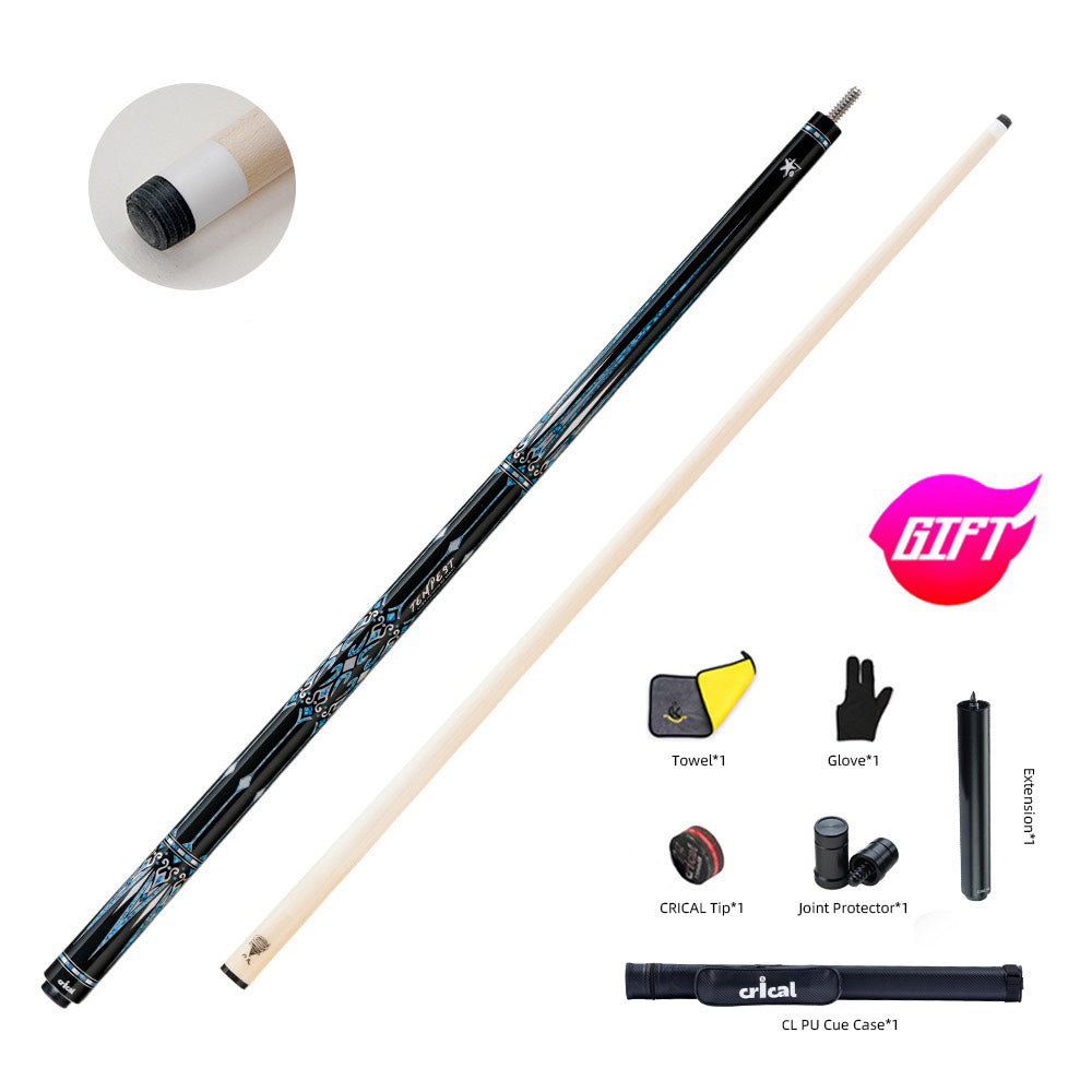 【Crical】AE-NT1 illiard Pool Cue Stick Set, Maple Shaft, 3/8x10 Joint Case Set 1/2 Stick 10.5/11.5/12.5mm Smooth Grip