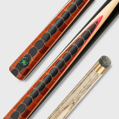 【CRICAL】 3/4 Split Snooker Cues with 10-10.2mm Tip and Extension Cases for Professional Snooker Cue Stick(Dragon-red)