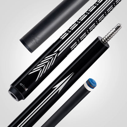 【CRICAL】CL-PD-04 Carbon Fiber Pool Cue Stick - 58" Low Deflection Professional Pool Cue with Pro Taper Shaft, 3D Wrapless Grip, 12.5mm Tip & 3/8x8 Joint Billiard Stick