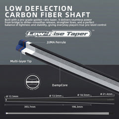 【CL-01 Pro Taper】 CRICAL Carbon Fiber Pool Cue Stick | Low Deflection Billiard Cue with 3/8x8 Joint & 12.5mm Tip