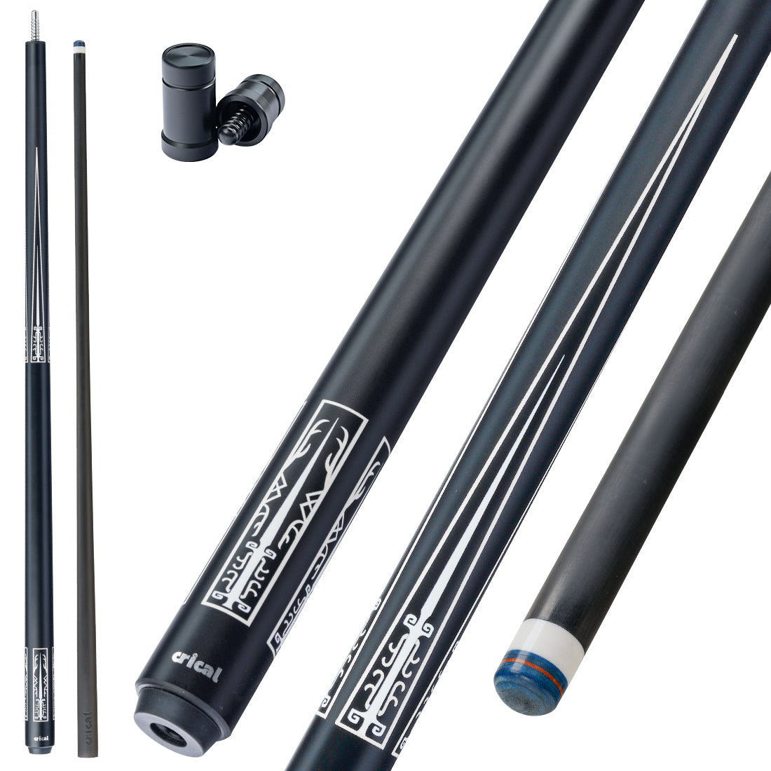【CRICAL】CL-02 Carbon Fiber Pool Cue Stick with 12.5mm Tip Low Deflection shaft for Billiard Cue Sticks
