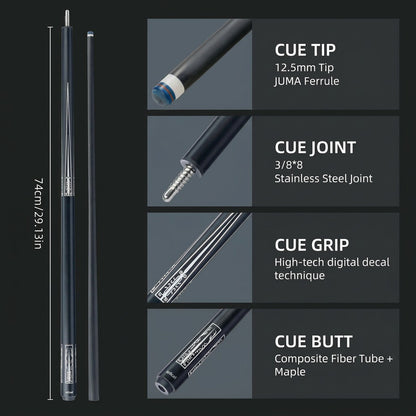 【CRICAL】CL-01/2/3 Carbon Fiber Pool Cue Stick with 12.5mm Tip Low Deflection shaft for Billiard Cue Sticks