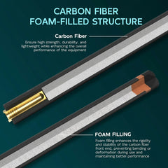 【break jump】2 in 1 Carbon Energy Break Punch Kick-off Jump Billiard Pool Cue Stick 13mm Break Jump Cue Stick