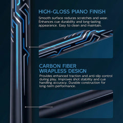 【break jump】2 in 1 Carbon Energy Break Punch Kick-off Jump Billiard Pool Cue Stick 13mm Break Jump Cue Stick