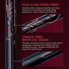 【break jump】2 in 1 Carbon Energy Break Punch Kick-off Jump Billiard Pool Cue Stick 13mm Break Jump Cue Stick