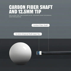 【CL-pro3 】Carbon Fiber Pool Cue Stick with 12.5mm Tip Low Deflection shaft for Billiard Cue Sticks