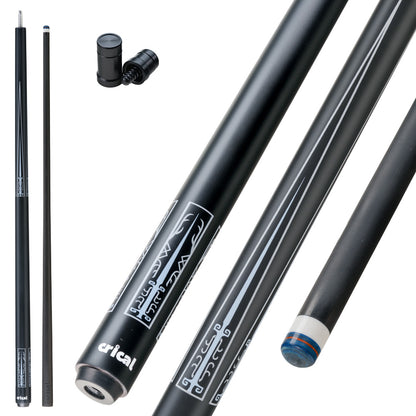 【CRICAL】CL-02 Carbon Fiber Pool Cue Stick with 12.5mm Tip Low Deflection shaft for Billiard Cue Sticks