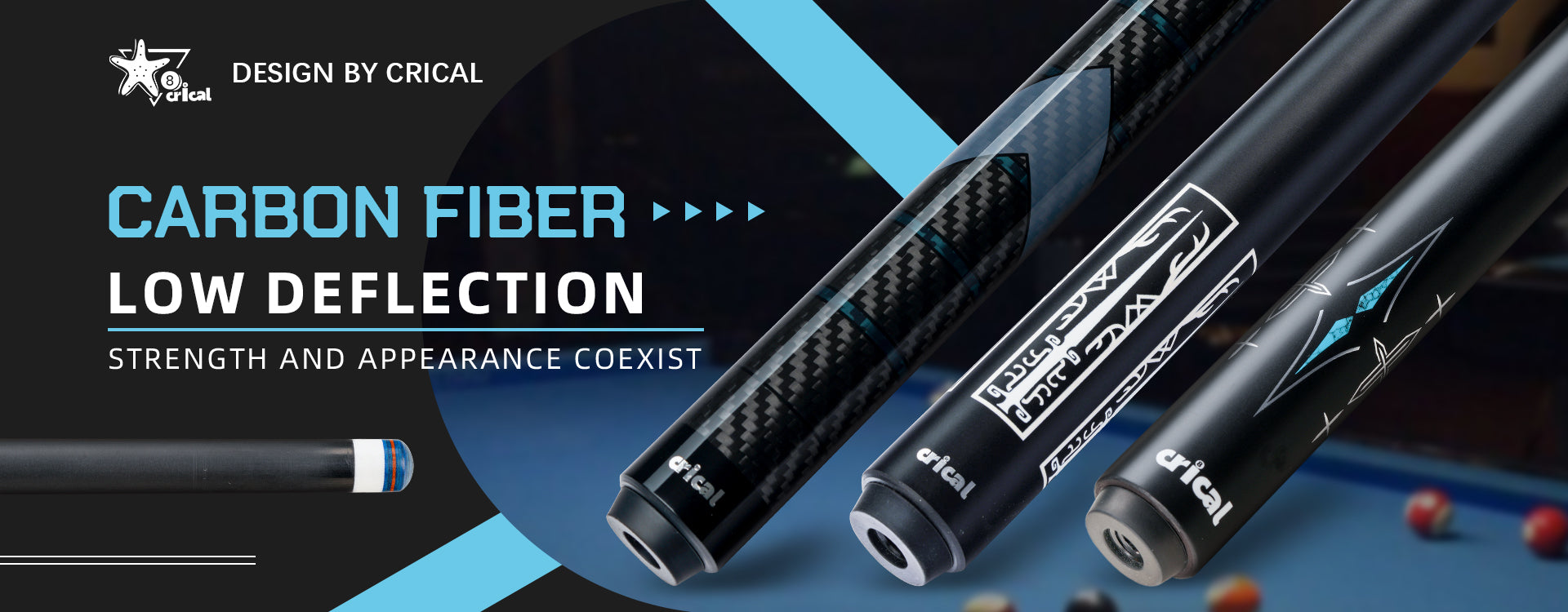 CRICAL Billiards Factory Wholesale Pool Cue And Accessories