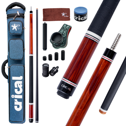 【WR-set1】CRICAL Carbon Fiber Pool Cue Set with Ebony Rear Section