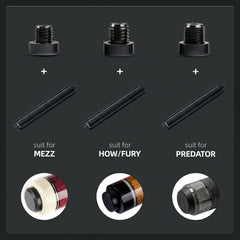 CRICAL Pool Cue Extension 2/3/4/8 Inch Metal Billiard Cue Extension with 3 Bumpers Billiard Accessories