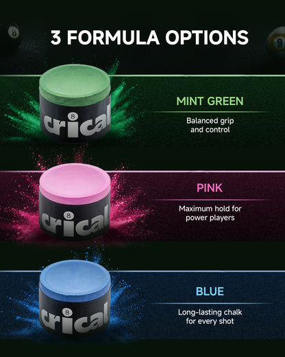 【CL chalk】CRICAL Low Dust Round Billiard Chalk Gift Box