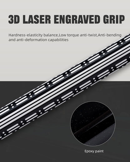 【CRICAL】CL-PD-05 Carbon Fiber Pool Cue Stick - 58" Low Deflection Professional Pool Cue with Pro Taper Shaft, 3D Wrapless Grip, 12.5mm Tip & 3/8x8 Joint Billiard Stick