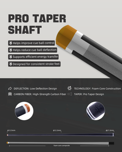 【WR+BREAK JUMP】CRICAL Carbon Fiber Pool Cue Set with Maple Break/Jump Cue