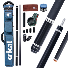 【WR-set】CRICAL Carbon Fiber Pool Cue Set with Ebony Rear Section