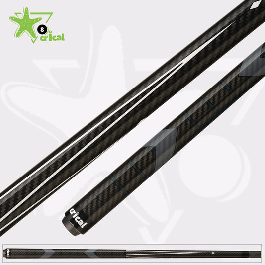 CRICAL CL-01 Carbon Fiber Pool Cue Stick Black Technology Low Deflection 12.4mm Tip 3 * 8/8 Joint Pin Professional 1/2 Billiard