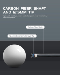 【CL-01】CRICAL Carbon Fiber Pool Cue Stick with 12.5mm Tip Low Deflection shaft for Billiard Cue Sticks