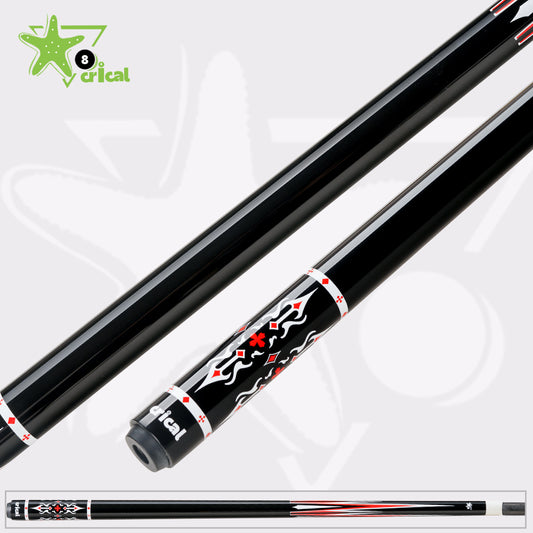 CRICAL Carbon Fiber Pool Cue Stick 58" Billiard Cue Sticks Professional Low Deflection Pool Sticks with 3/8 * 8 Pin Joint and 12