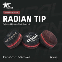【Crical】Billiard Tips with Tips 11/14mm Multilayer Pig Skin Cue Tips for Snooker Cue Tips for Billiards Cue Tip Accessories