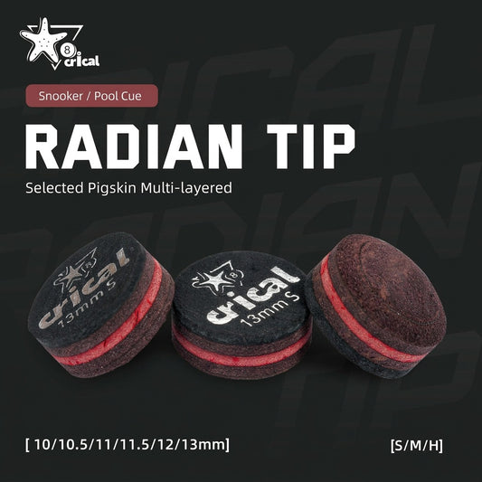 【Crical】Billiard Tips with Rainbow Tips 11/14mm Multilayer Pig Skin Cue Tips for Snooker Cue Tips for Billiards Cue Tip Accessories