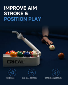 CRICAL No-Screw Billiards Training Aid with Carrying Bag