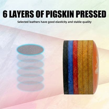 【CRICAL】Billiard Tips with Rainbow Tips 11/14mm Multilayer Pig Skin Cue Tips for Snooker Cue Tips for Billiards Cue Tip Accessories- 5 Piece