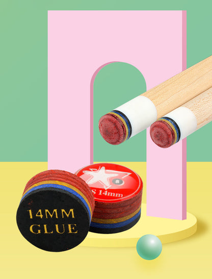 【CRICAL】Billiard Tips with Rainbow Tips 11/14mm Multilayer Pig Skin Cue Tips for Snooker Cue Tips for Billiards Cue Tip Accessories