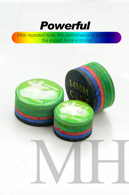 【CRICAL】Billiard Tips with Rainbow Tips 11/14mm Multilayer Pig Skin Cue Tips for Snooker Cue Tips for Billiards Cue Tip Accessories