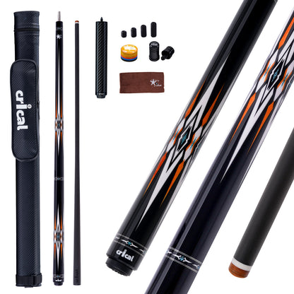 【Crical】CXD-1YF Carbon Fiber Pool Cue Stick with 12.5mm Tip Low Deflection shaft for Billiard Cue Sticks