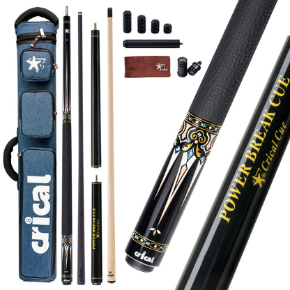 【CXD】CRICAL Pro Taper Carbon Fiber Pool Cue Set with Maple Jump Break Cue
