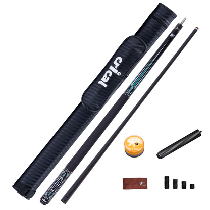 【CRICAL】CXD-2BF Carbon Fiber Pool Cue Stick with 12.5mm Tip leather grip Low Deflection shaft for Billiard Cue Sticks