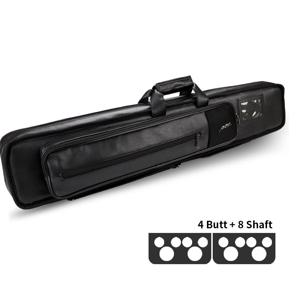 Pool Cue Case 4 Butts 8 Shafts Billiard Pool Cue Bag 2 Colors Pool Stick Carrying Case  12 Holes Case PU Leather High capacity