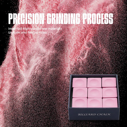 Crical Billiard cue Chalk with 9 pcs S/M/H blue/green/pink for carom pool snooker cue chalk Billiard Accessories