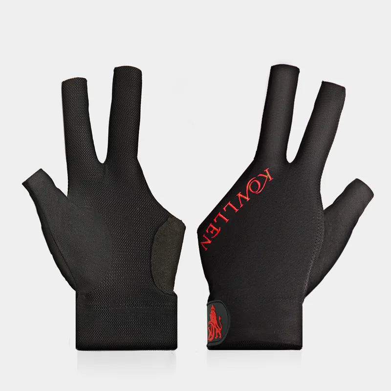 KONLLEN-Fingerless Pool Glove, Left Hand, Snooker Gloves, Pool Cue, Carom Gloves, Durable Billiards Accessories, New