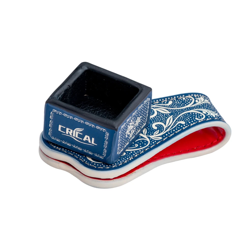 【Crical】 Billiard Chalk Holder with Square Leather Engraved Magnetic Support for Pool Cue Snooker Silent Billiard Accessories