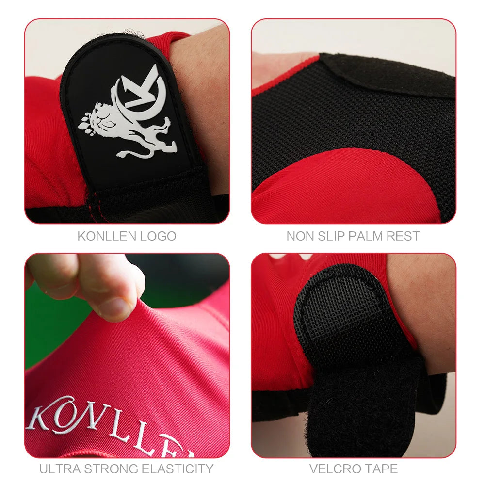 KONLLEN-Fingerless Pool Glove, Left Hand, Snooker Gloves, Pool Cue, Carom Gloves, Durable Billiards Accessories, New