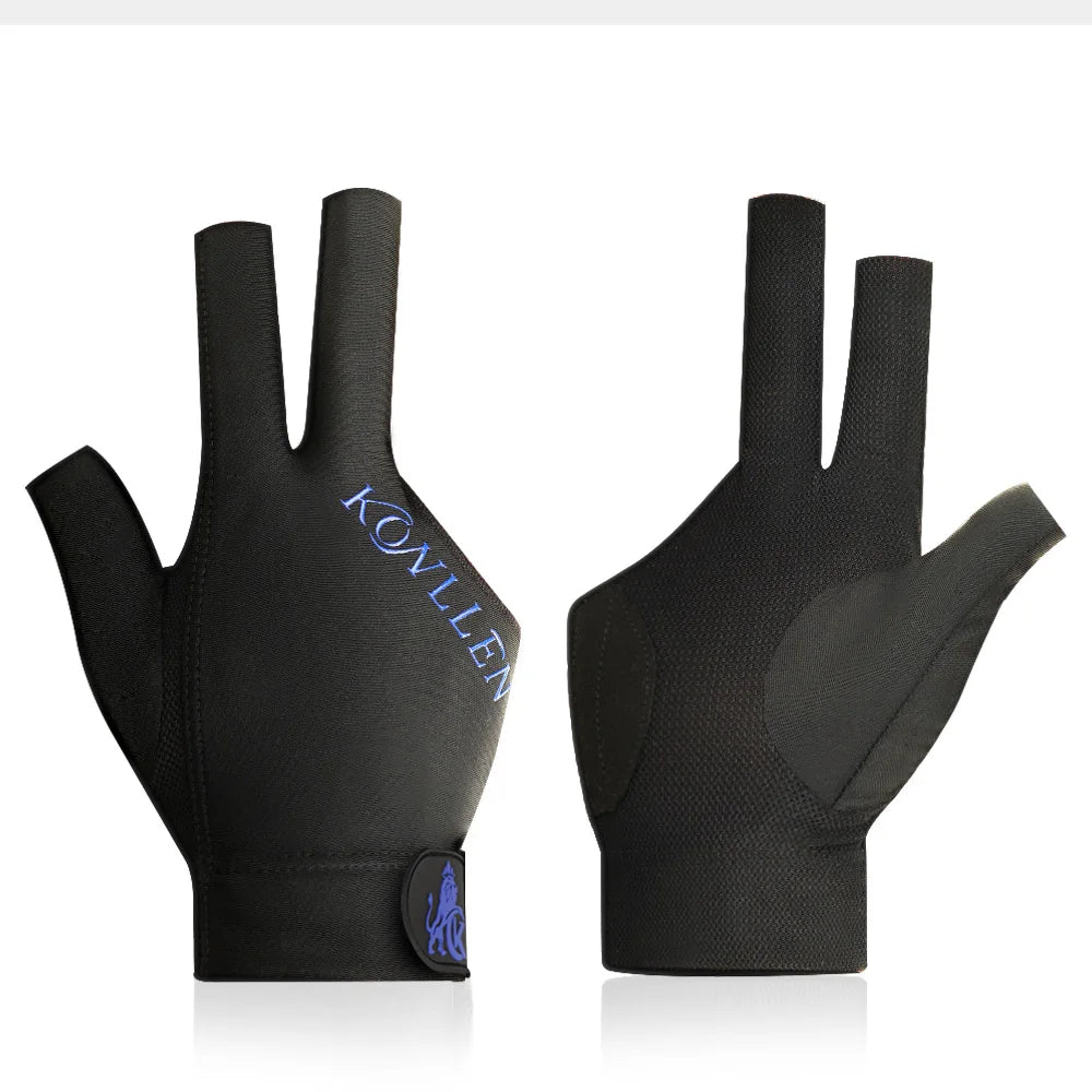 KONLLEN-Fingerless Pool Glove, Left Hand, Snooker Gloves, Pool Cue, Carom Gloves, Durable Billiards Accessories, New