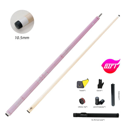 【Crical】AE-NT1 illiard Pool Cue Stick Set, Maple Shaft, 3/8x10 Joint Case Set 1/2 Stick 10.5/11.5/12.5mm Smooth Grip