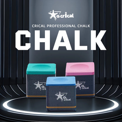 Crical Billiard cue Chalk with 9 pcs S/M/H blue/green/pink for carom pool snooker cue chalk Billiard Accessories