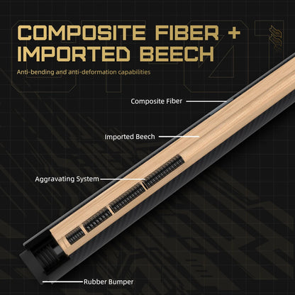 【Crical】2 in 1 Carbon Energy Break Punch Kick-off Jump Billiard Pool Cue Stick 13mm Break Jump Cue Stick