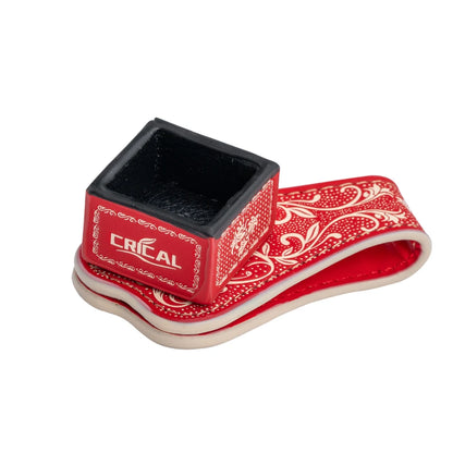 【Crical】 Billiard Chalk Holder with Square Leather Engraved Magnetic Support for Pool Cue Snooker Silent Billiard Accessories