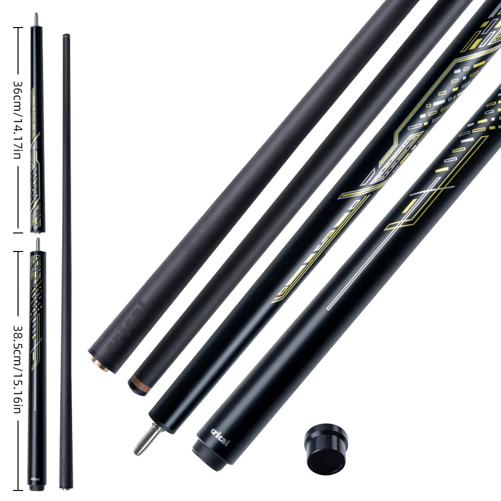 【Crical】 2 in 1 Carbon Energy Break Punch Kick-off Jump Billiard Pool Cue Stick 13mm Break Jump Cue Stick