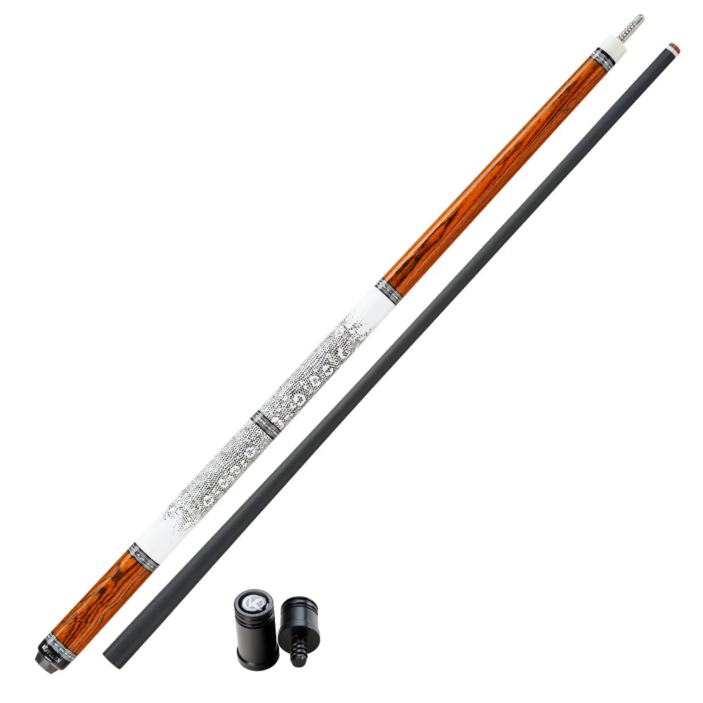 KONLLEN Carbon Fiber Pool Cue - AXA Series - Handmade Inlay Cues Stick Professional Low Deflection Pool Stick with case