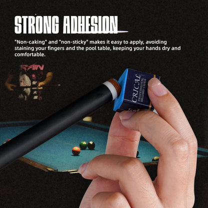 Crical Billiard cue Chalk with 9 pcs S/M/H blue/green/pink for carom pool snooker cue chalk Billiard Accessories