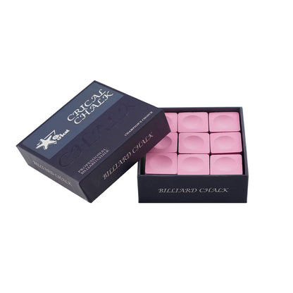 Crical Billiard cue Chalk with 9 pcs S/M/H blue/green/pink for carom pool snooker cue chalk Billiard Accessories