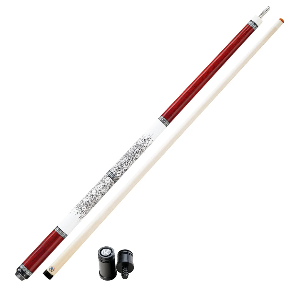 KONLLEN Carbon Fiber Pool Cue - AXA Series - Handmade Inlay Cues Stick Professional Low Deflection Pool Stick with case