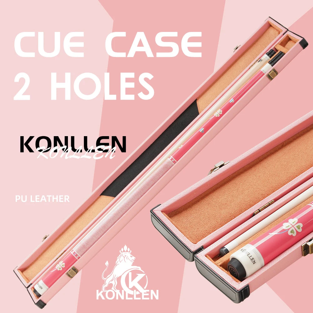 KONLLEN Pool Cue Case 1 Butt and 1 Shaft Billiard Stick 1x1 PU Pool Stick Case Holds Large Capacity Carrying Cases