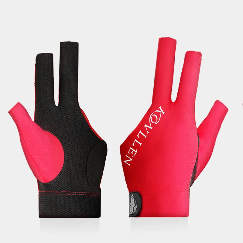 KONLLEN-Fingerless Pool Glove, Left Hand, Snooker Gloves, Pool Cue, Carom Gloves, Durable Billiards Accessories, New