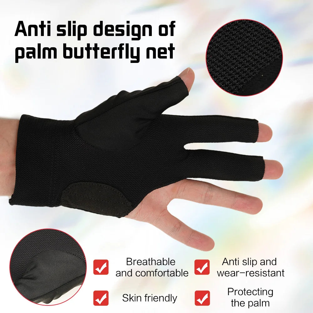 KONLLEN-Fingerless Pool Glove, Left Hand, Snooker Gloves, Pool Cue, Carom Gloves, Durable Billiards Accessories, New