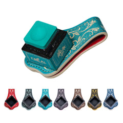 【Chalk Holder】 Billiard Chalk Holder with Square Leather Engraved Magnetic Support for Pool Cue Snooker Silent Billiard Accessories
